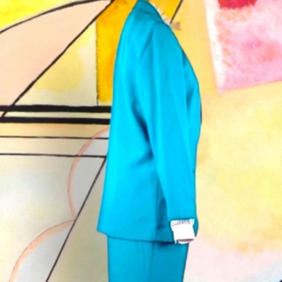 Vintage Alfred Dunner Turquoise Blue Blazer - Picture 3 of 9